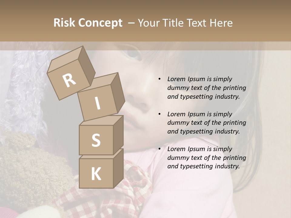 A Young Asian Child Holds Her Hand Up As Defense From Abuse PowerPoint Template