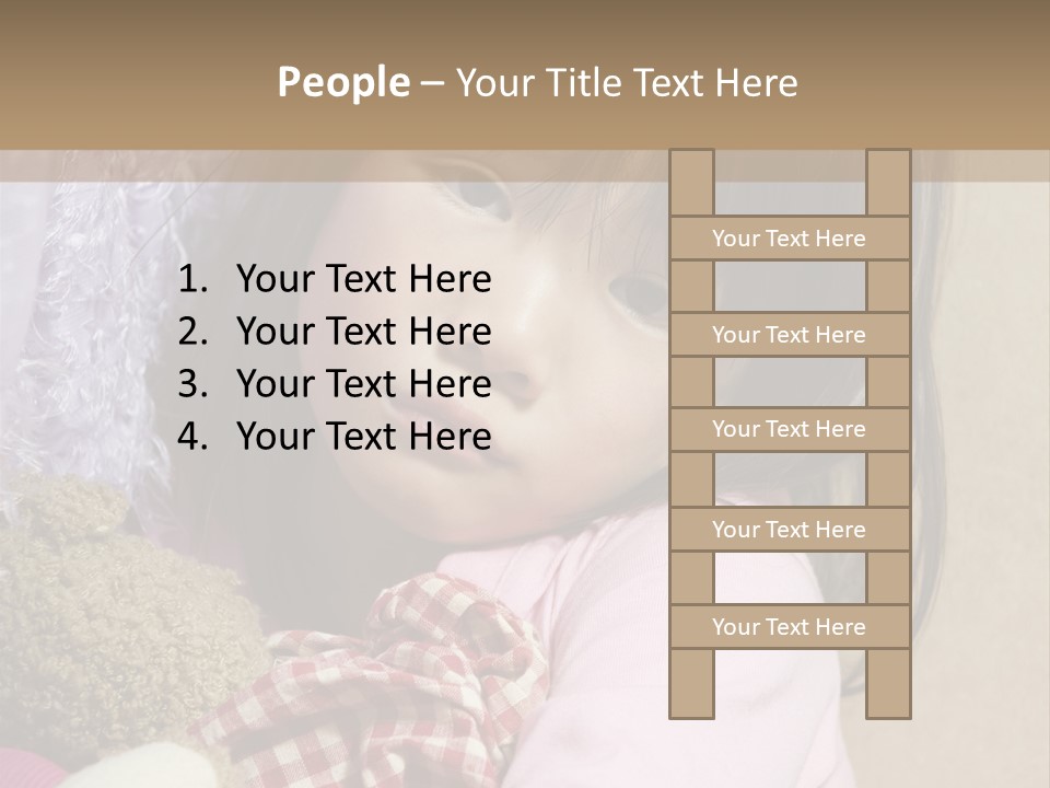 A Young Asian Child Holds Her Hand Up As Defense From Abuse PowerPoint Template