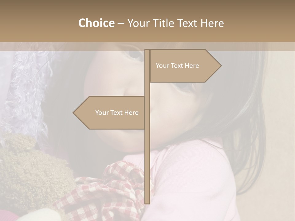 A Young Asian Child Holds Her Hand Up As Defense From Abuse PowerPoint Template