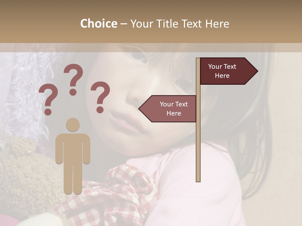 A Young Asian Child Holds Her Hand Up As Defense From Abuse PowerPoint Template