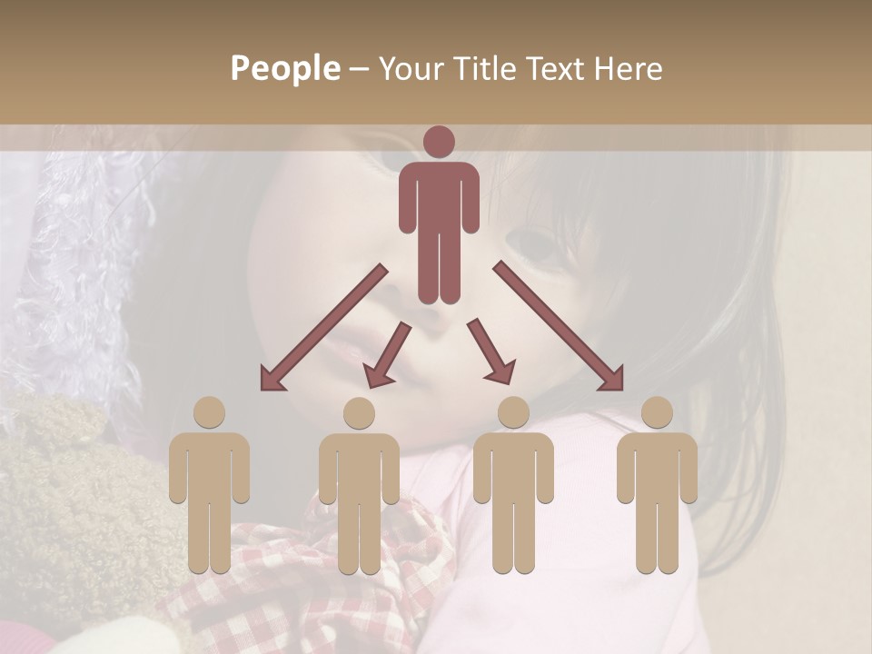 A Young Asian Child Holds Her Hand Up As Defense From Abuse PowerPoint Template