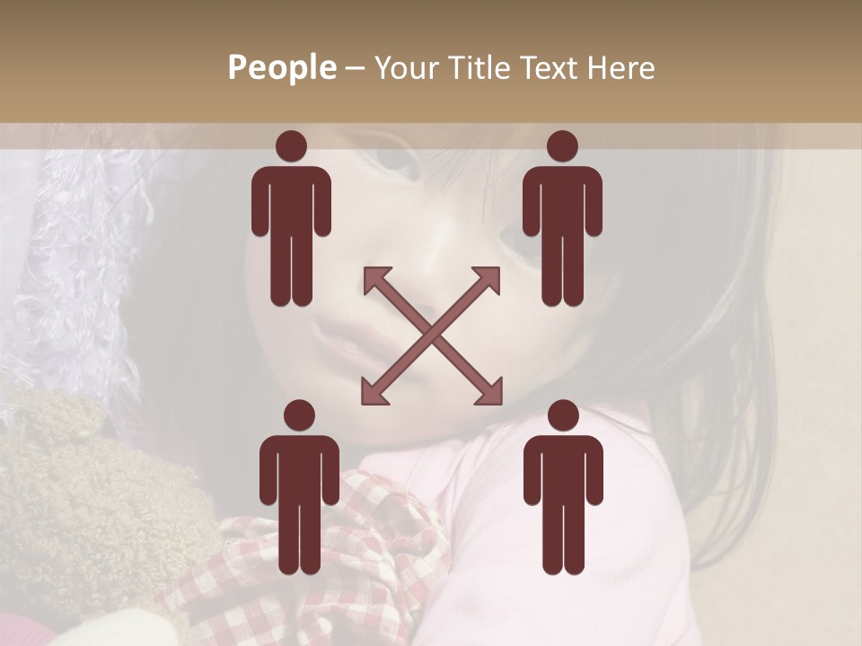 A Young Asian Child Holds Her Hand Up As Defense From Abuse PowerPoint Template