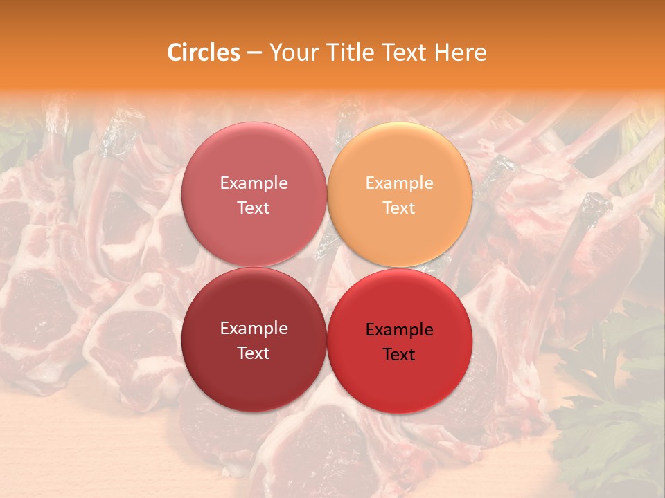 A Bunch Of Raw Meat Sitting On Top Of A Wooden Table PowerPoint Template