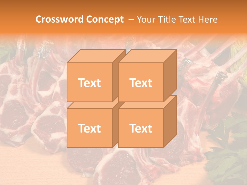 A Bunch Of Raw Meat Sitting On Top Of A Wooden Table PowerPoint Template