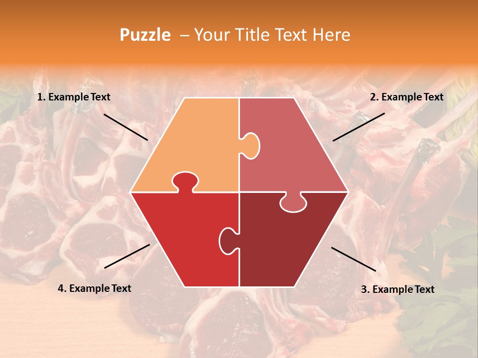 A Bunch Of Raw Meat Sitting On Top Of A Wooden Table PowerPoint Template