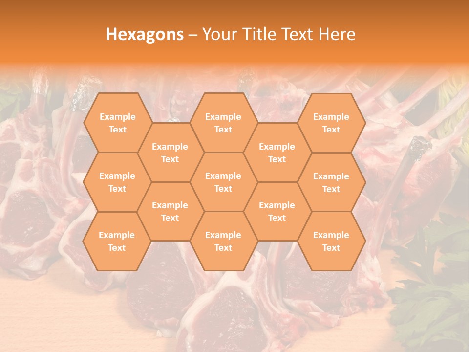A Bunch Of Raw Meat Sitting On Top Of A Wooden Table PowerPoint Template