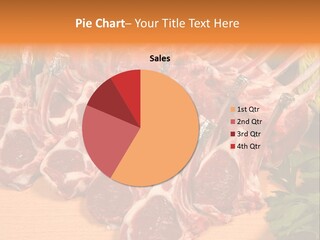A Bunch Of Raw Meat Sitting On Top Of A Wooden Table PowerPoint Template
