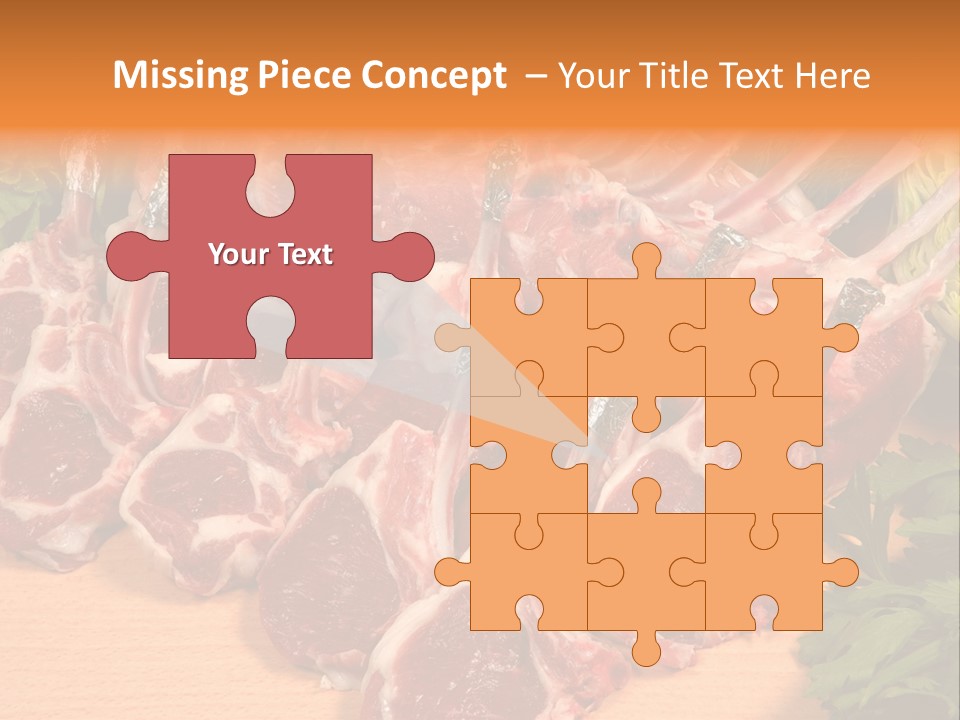 A Bunch Of Raw Meat Sitting On Top Of A Wooden Table PowerPoint Template