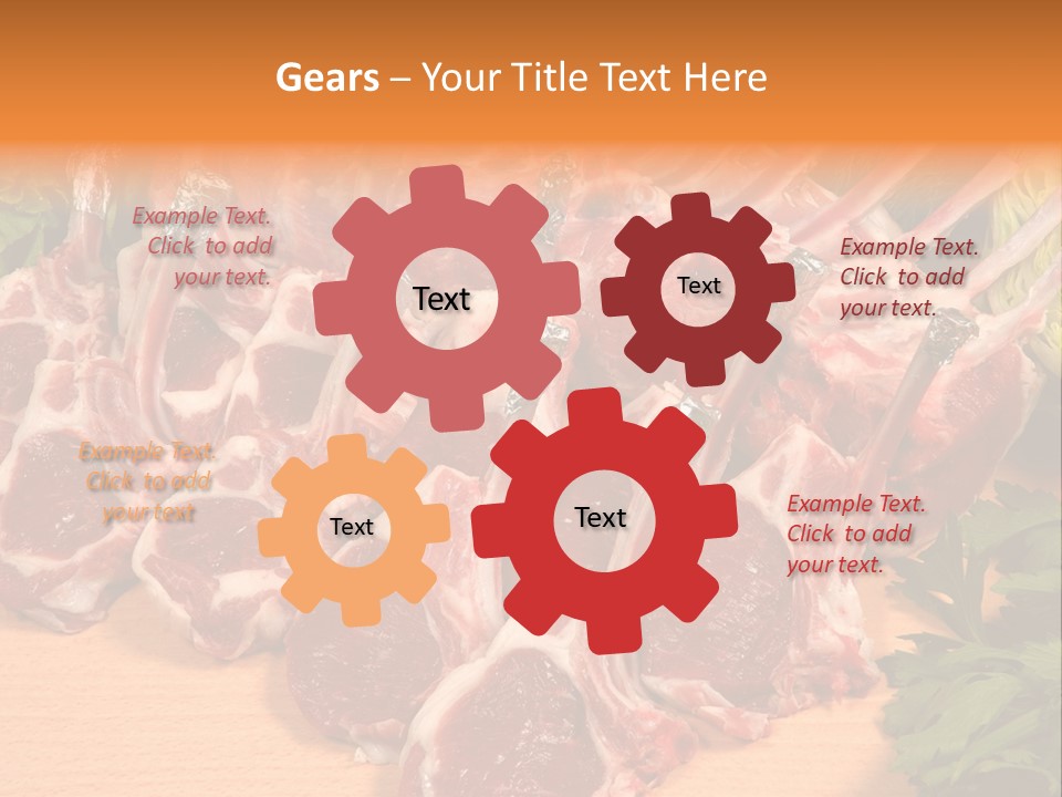 A Bunch Of Raw Meat Sitting On Top Of A Wooden Table PowerPoint Template