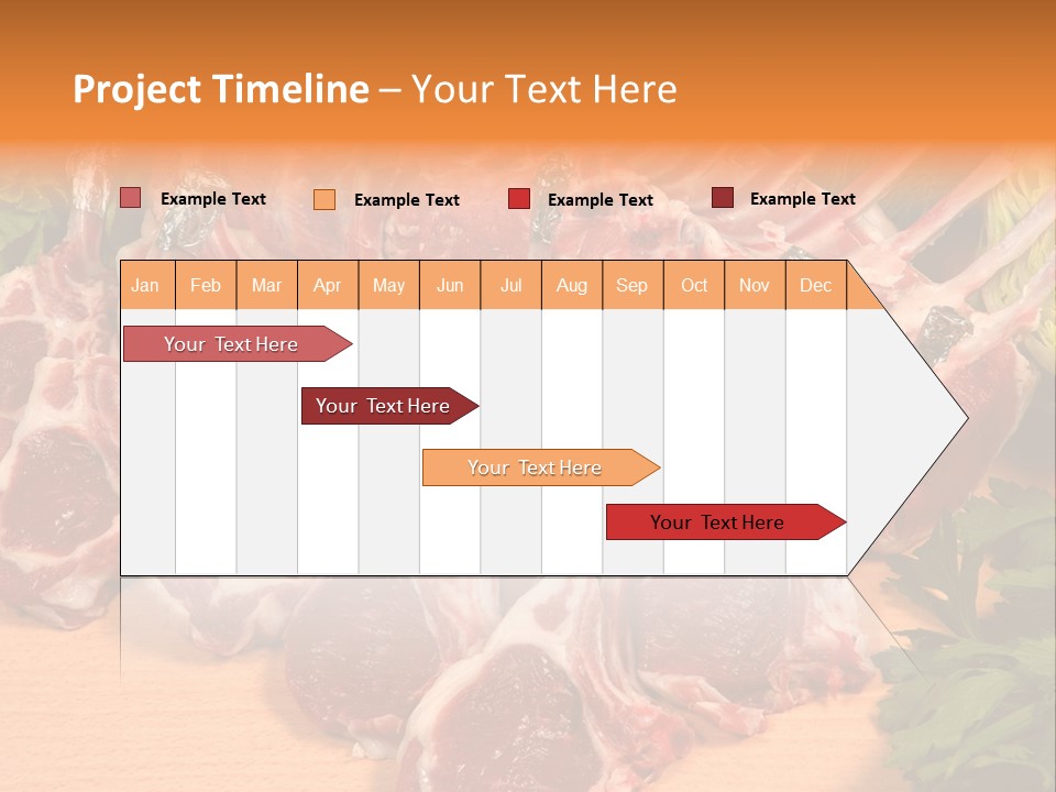 A Bunch Of Raw Meat Sitting On Top Of A Wooden Table PowerPoint Template