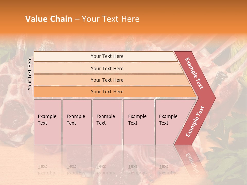 A Bunch Of Raw Meat Sitting On Top Of A Wooden Table PowerPoint Template