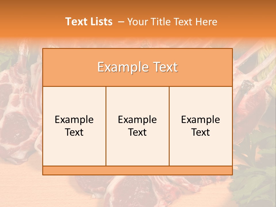 A Bunch Of Raw Meat Sitting On Top Of A Wooden Table PowerPoint Template