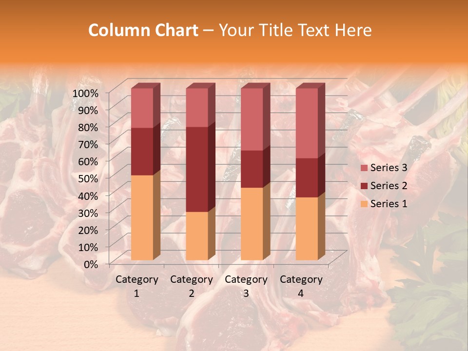 A Bunch Of Raw Meat Sitting On Top Of A Wooden Table PowerPoint Template