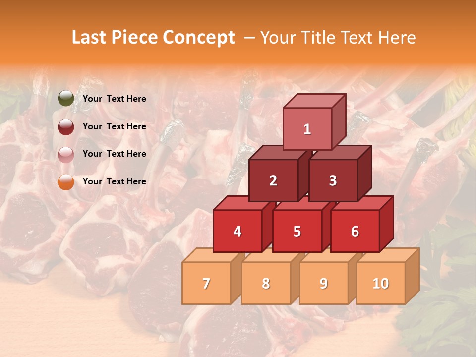 A Bunch Of Raw Meat Sitting On Top Of A Wooden Table PowerPoint Template