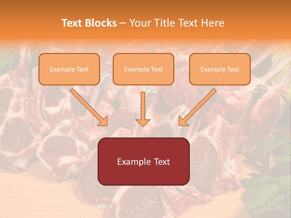 A Bunch Of Raw Meat Sitting On Top Of A Wooden Table PowerPoint Template