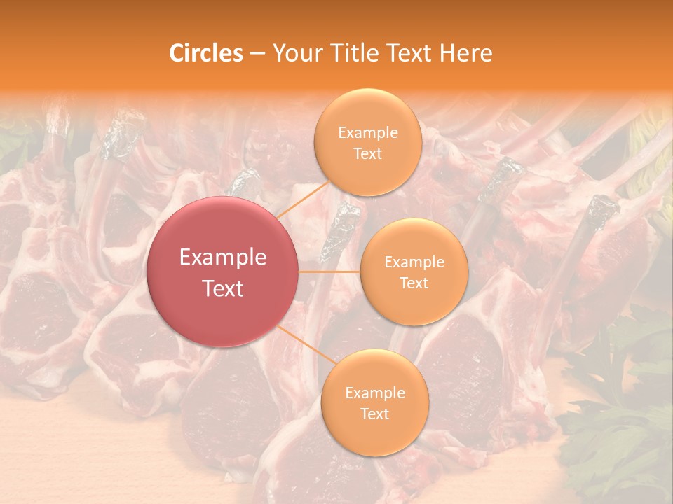 A Bunch Of Raw Meat Sitting On Top Of A Wooden Table PowerPoint Template
