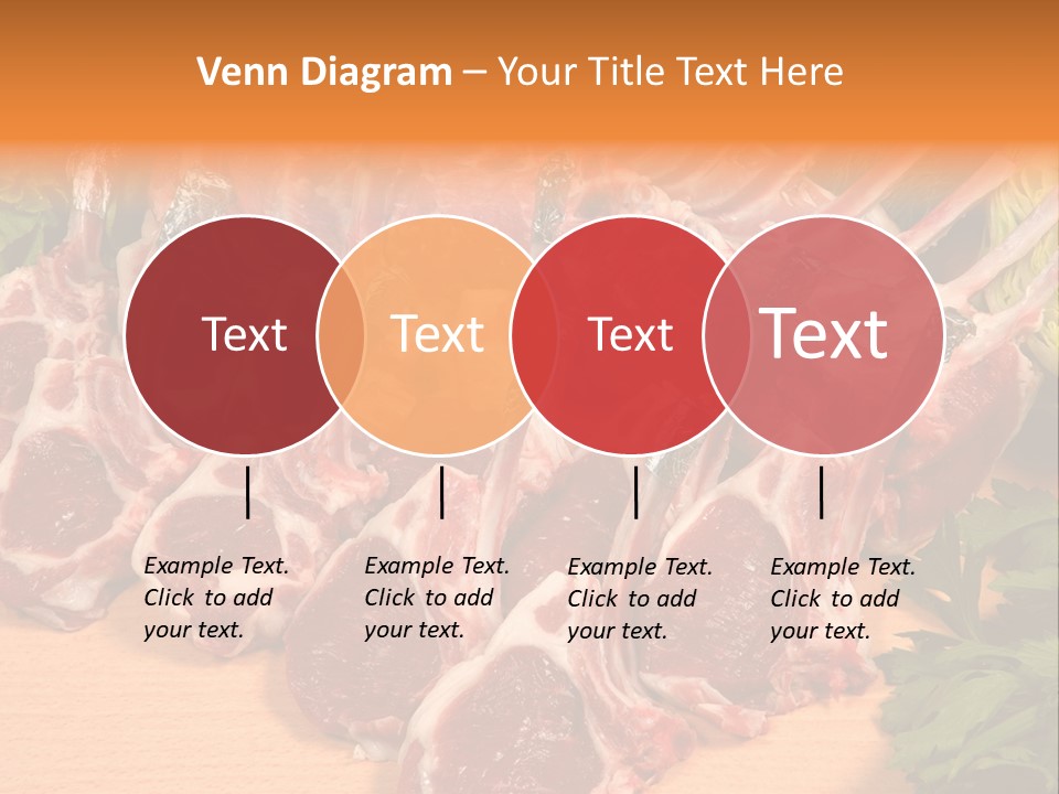 A Bunch Of Raw Meat Sitting On Top Of A Wooden Table PowerPoint Template