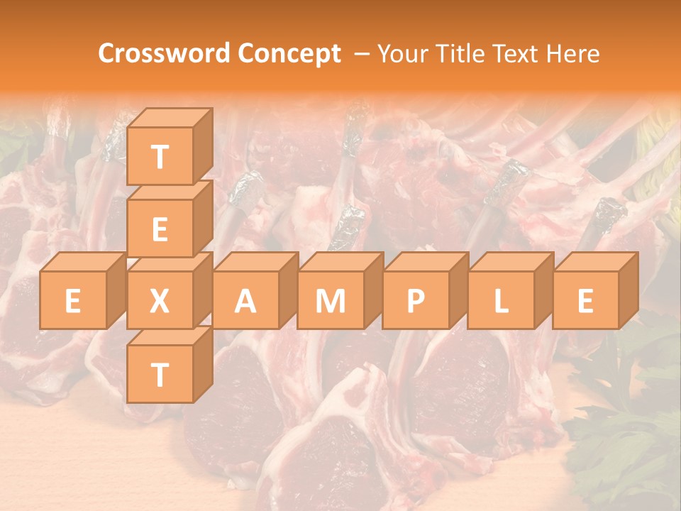 A Bunch Of Raw Meat Sitting On Top Of A Wooden Table PowerPoint Template