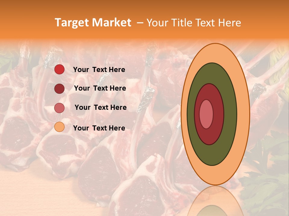 A Bunch Of Raw Meat Sitting On Top Of A Wooden Table PowerPoint Template
