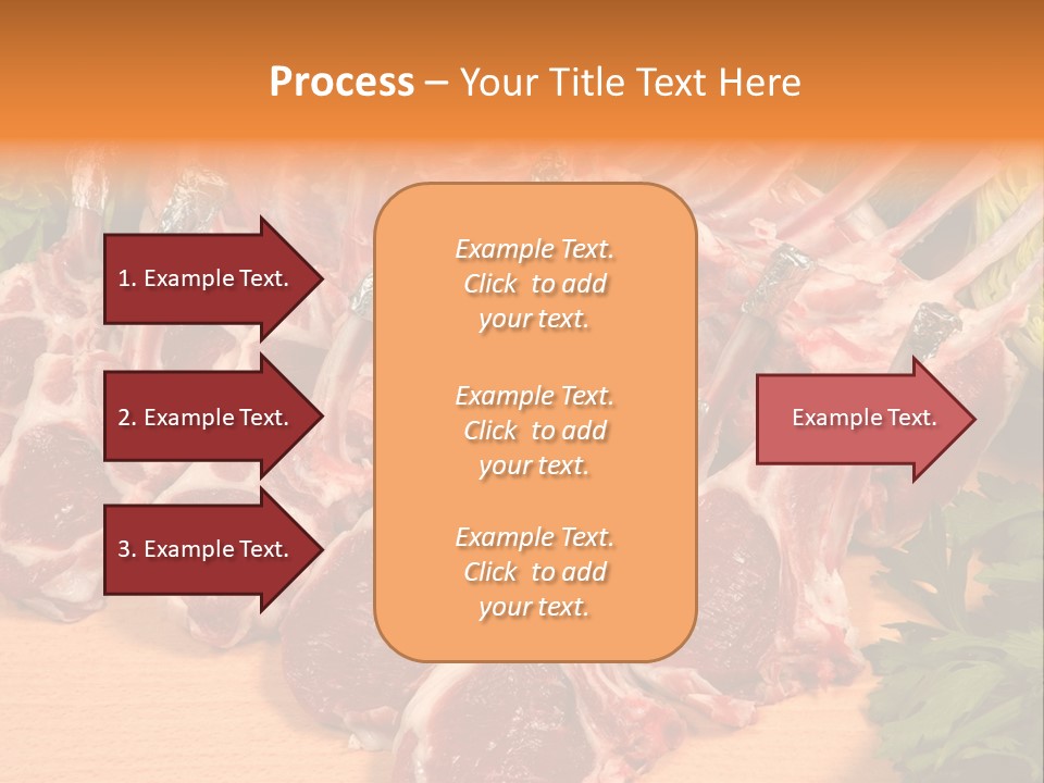 A Bunch Of Raw Meat Sitting On Top Of A Wooden Table PowerPoint Template