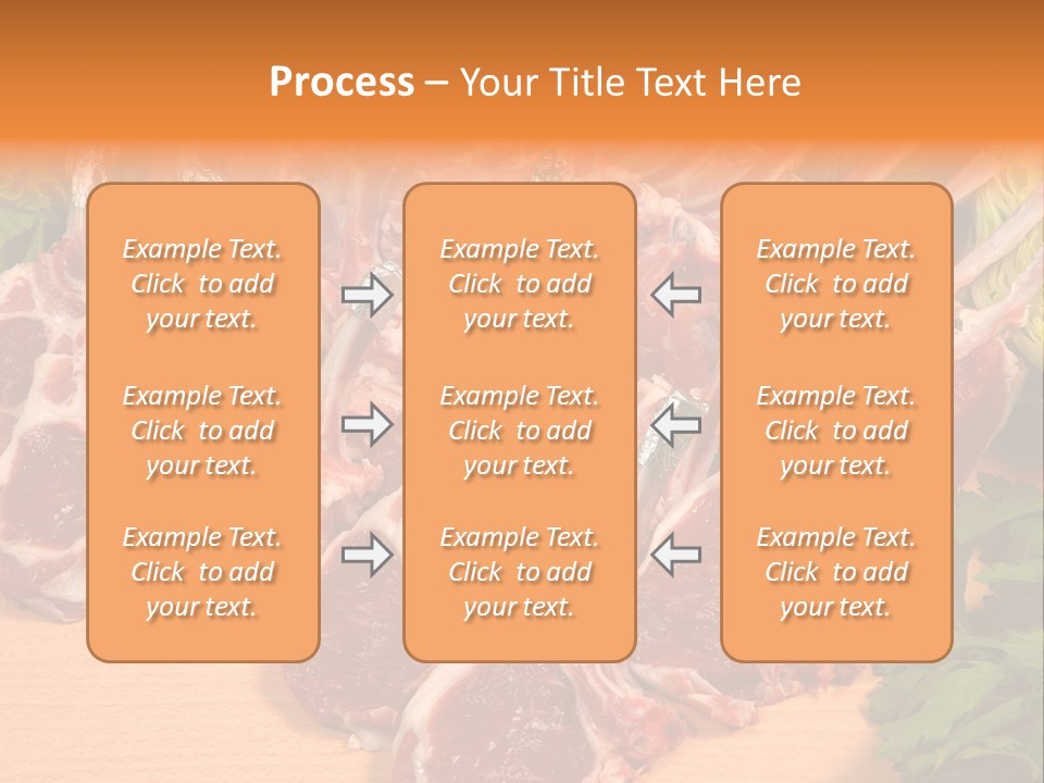A Bunch Of Raw Meat Sitting On Top Of A Wooden Table PowerPoint Template