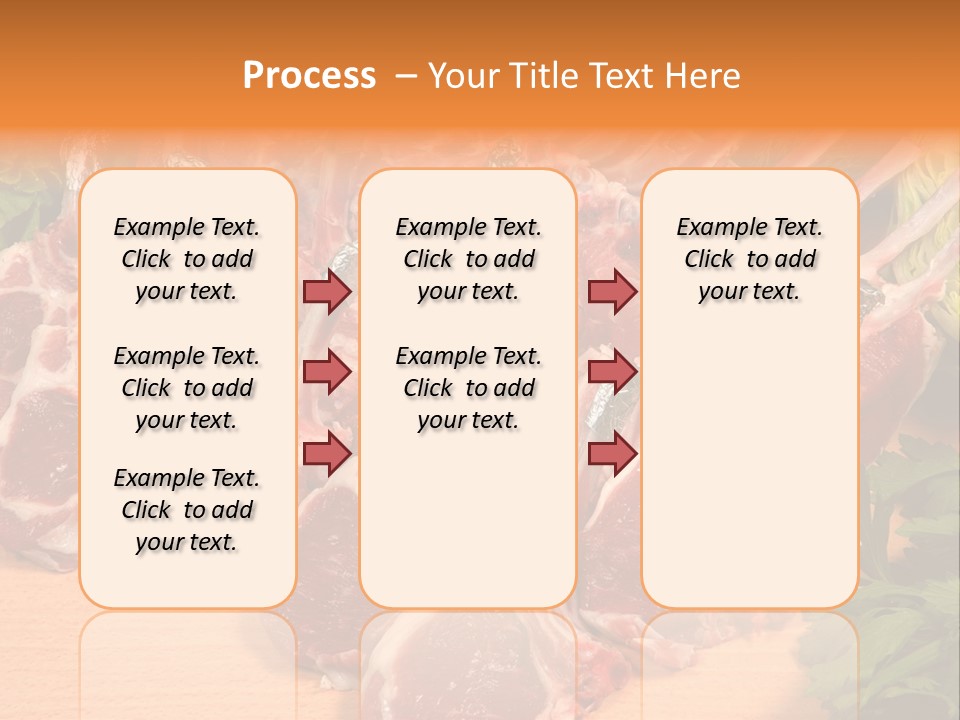 A Bunch Of Raw Meat Sitting On Top Of A Wooden Table PowerPoint Template
