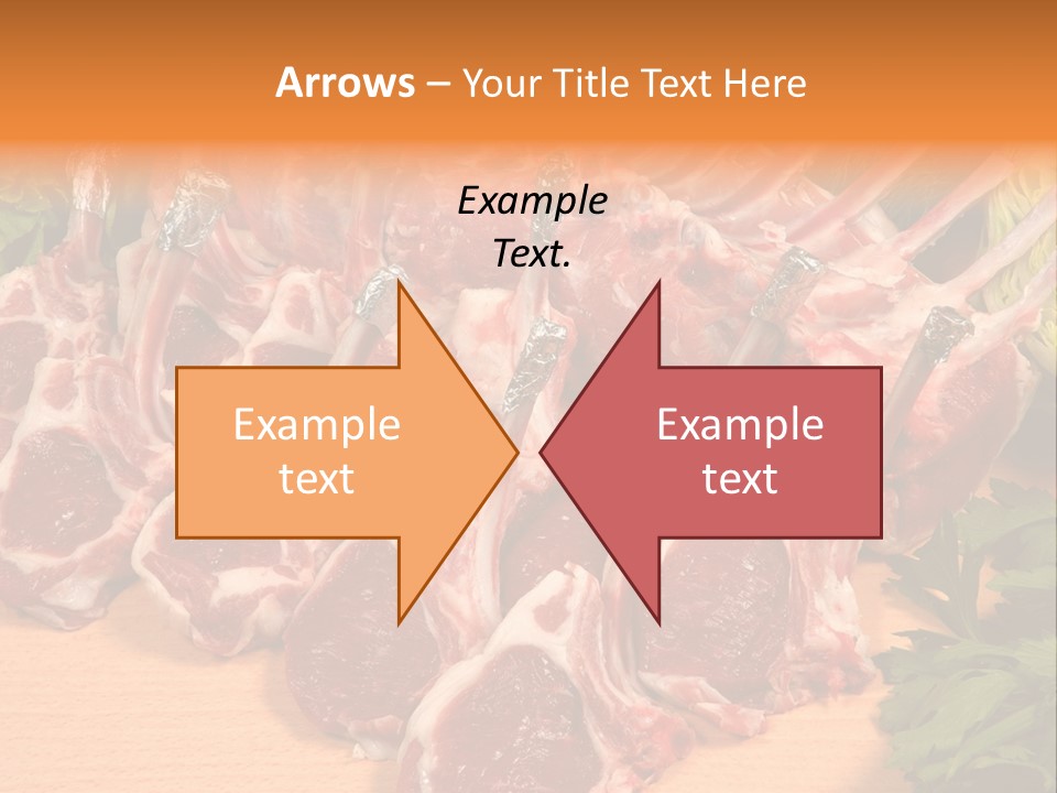 A Bunch Of Raw Meat Sitting On Top Of A Wooden Table PowerPoint Template