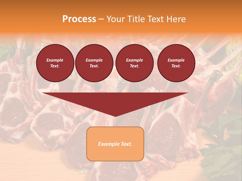 A Bunch Of Raw Meat Sitting On Top Of A Wooden Table PowerPoint Template