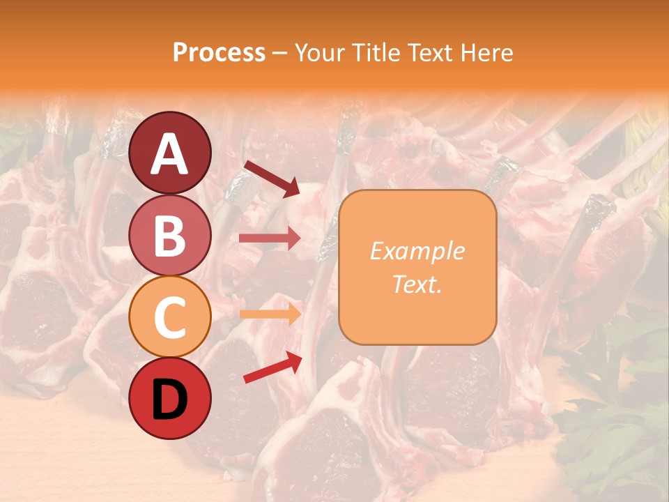 A Bunch Of Raw Meat Sitting On Top Of A Wooden Table PowerPoint Template