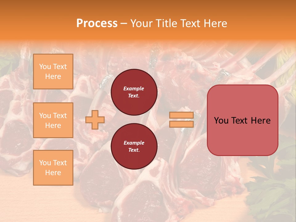 A Bunch Of Raw Meat Sitting On Top Of A Wooden Table PowerPoint Template