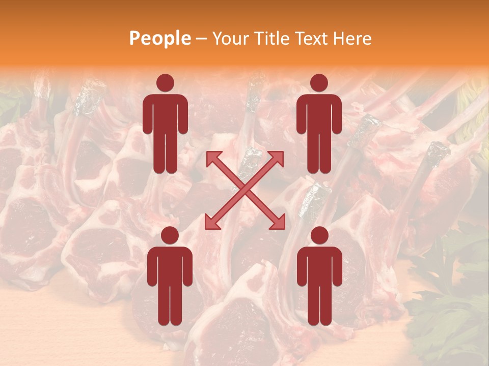 A Bunch Of Raw Meat Sitting On Top Of A Wooden Table PowerPoint Template