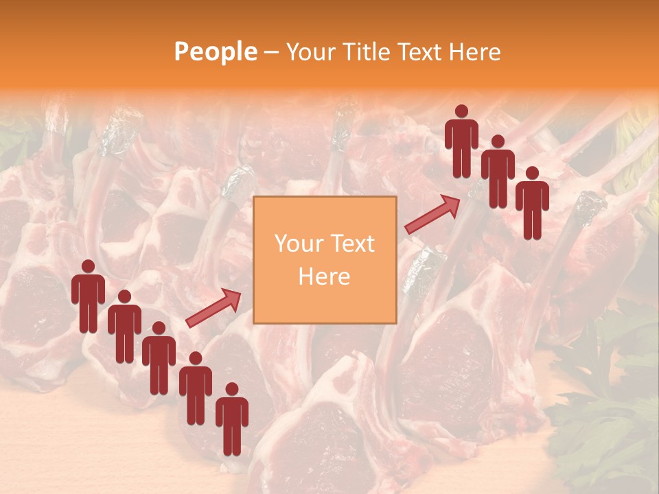 A Bunch Of Raw Meat Sitting On Top Of A Wooden Table PowerPoint Template