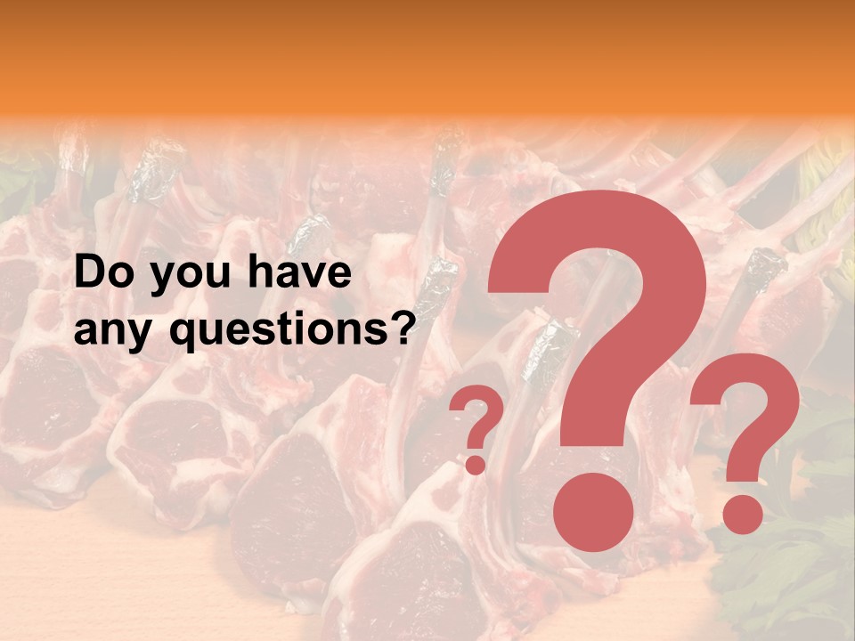 A Bunch Of Raw Meat Sitting On Top Of A Wooden Table PowerPoint Template