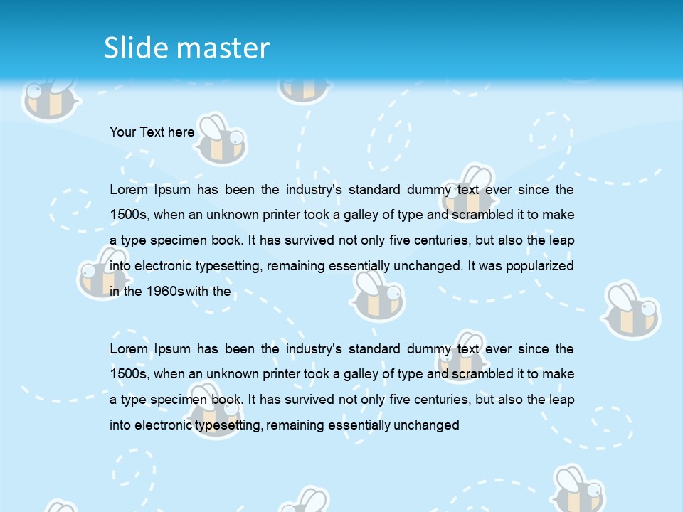 A Group Of Bees Flying Through The Air PowerPoint Template