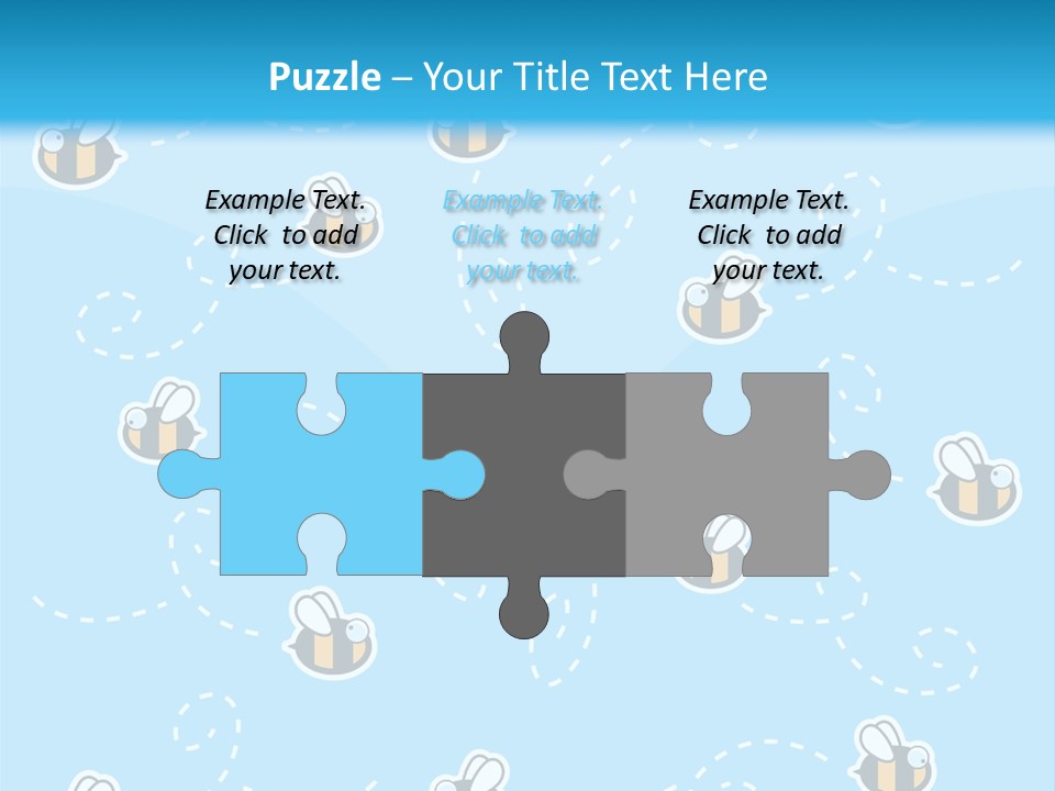 A Group Of Bees Flying Through The Air PowerPoint Template