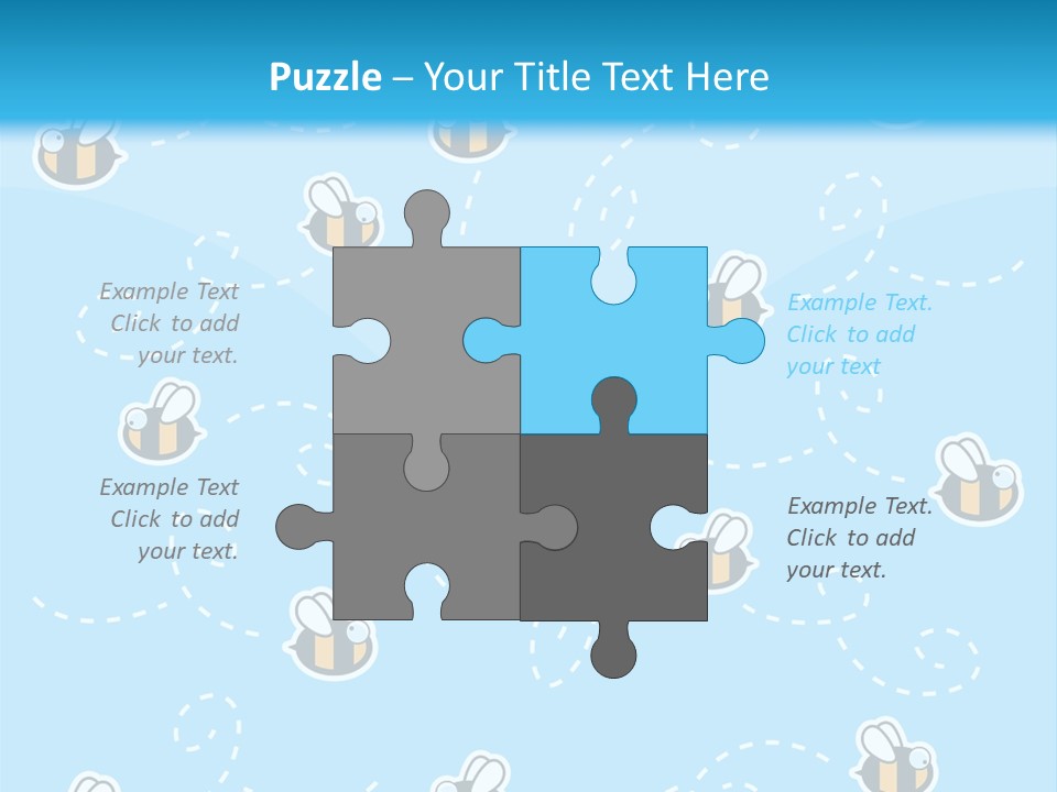 A Group Of Bees Flying Through The Air PowerPoint Template