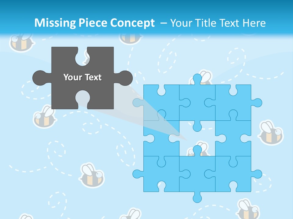 A Group Of Bees Flying Through The Air PowerPoint Template