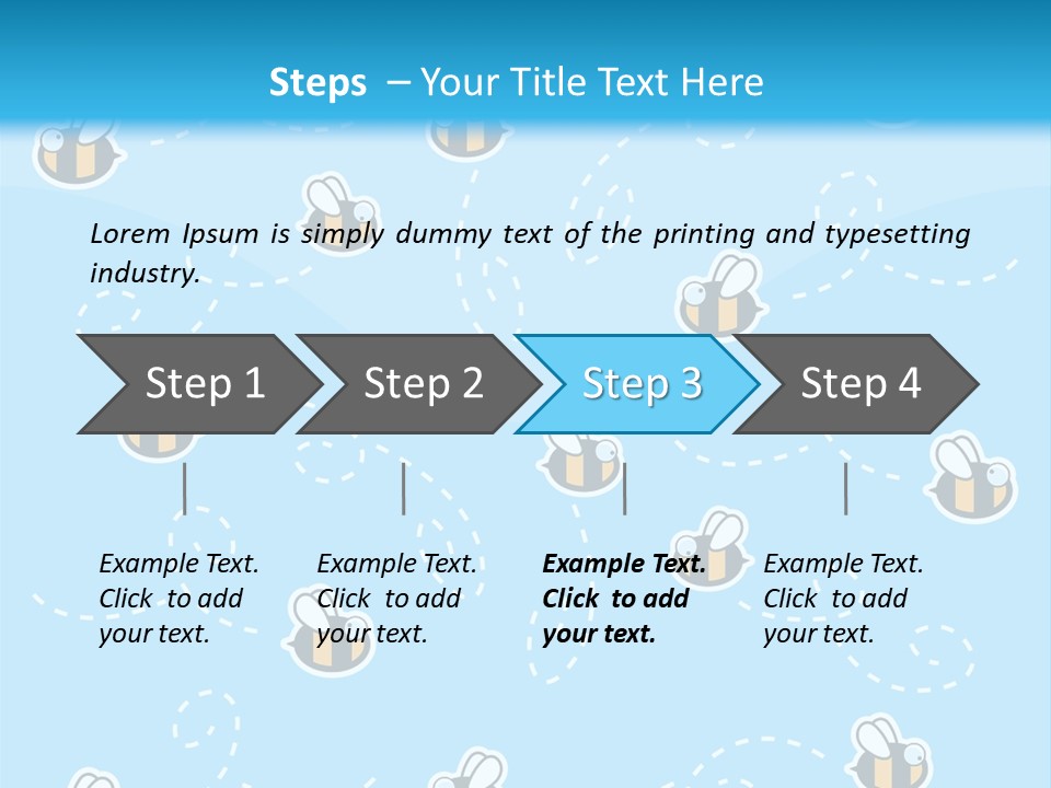 A Group Of Bees Flying Through The Air PowerPoint Template
