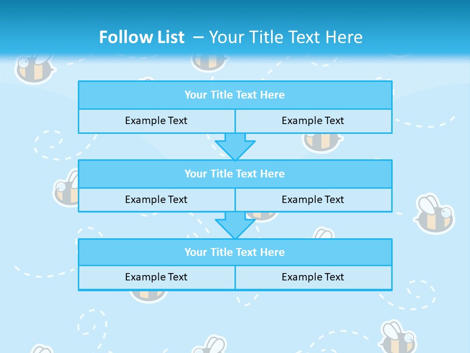A Group Of Bees Flying Through The Air PowerPoint Template