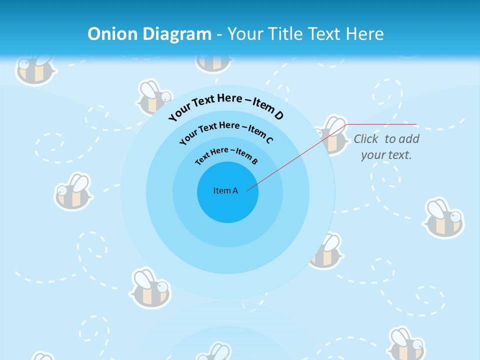 A Group Of Bees Flying Through The Air PowerPoint Template