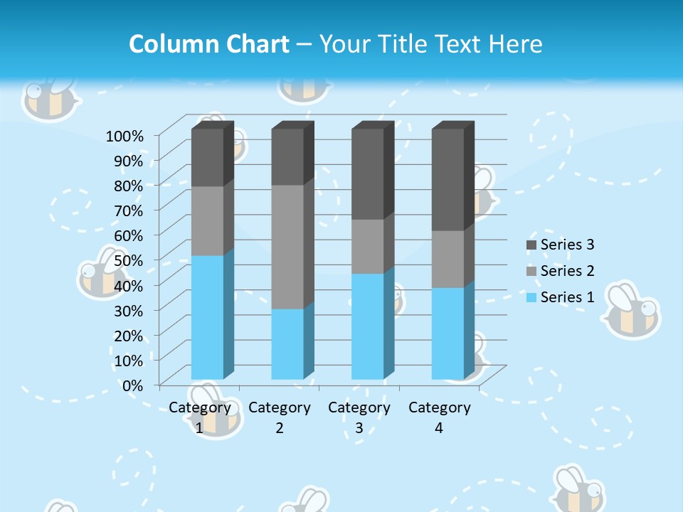 A Group Of Bees Flying Through The Air PowerPoint Template