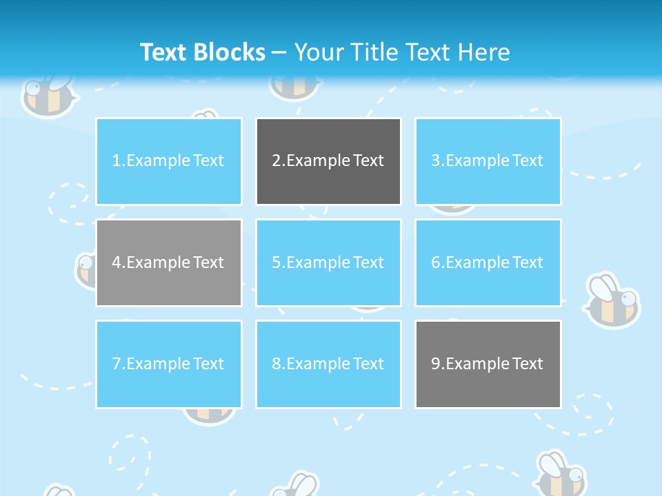 A Group Of Bees Flying Through The Air PowerPoint Template