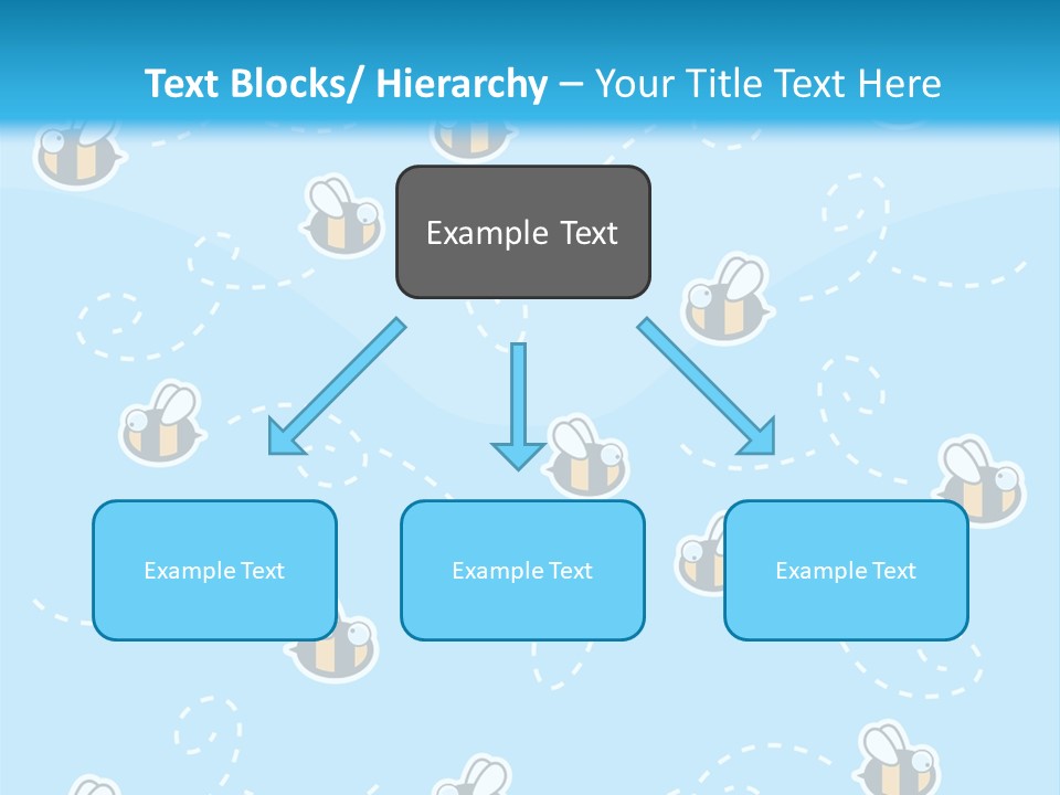 A Group Of Bees Flying Through The Air PowerPoint Template