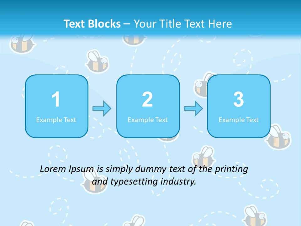 A Group Of Bees Flying Through The Air PowerPoint Template