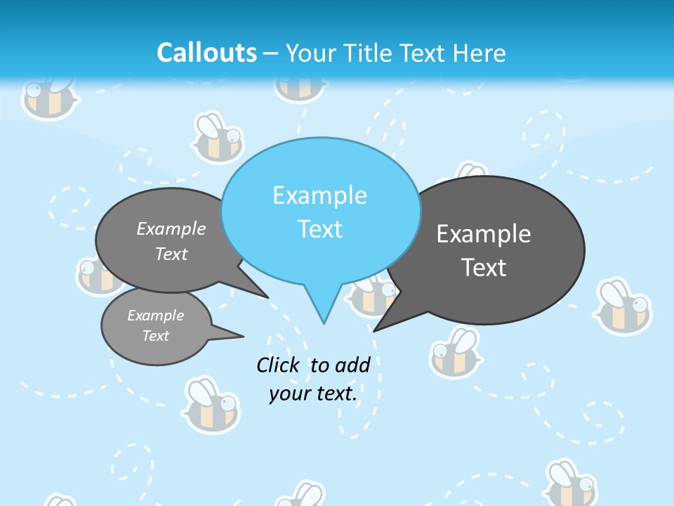 A Group Of Bees Flying Through The Air PowerPoint Template