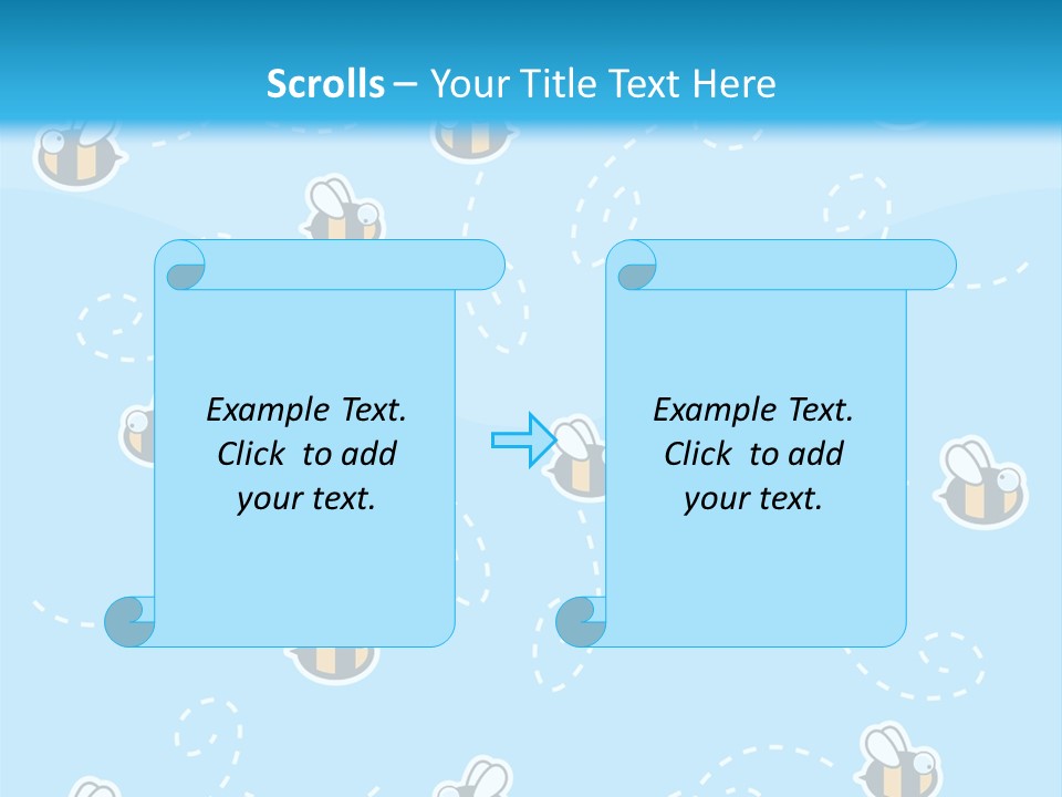 A Group Of Bees Flying Through The Air PowerPoint Template