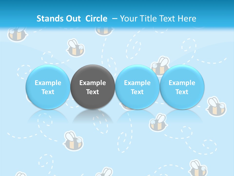 A Group Of Bees Flying Through The Air PowerPoint Template