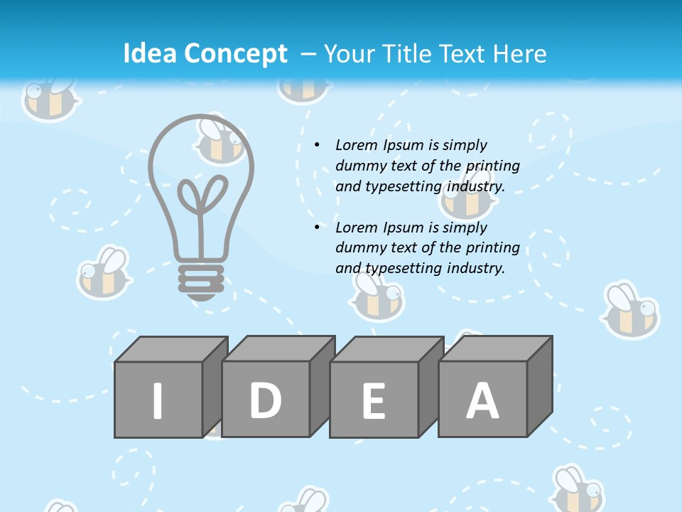 A Group Of Bees Flying Through The Air PowerPoint Template