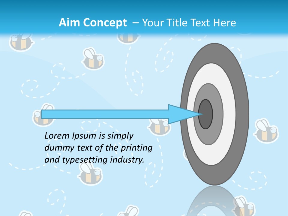 A Group Of Bees Flying Through The Air PowerPoint Template