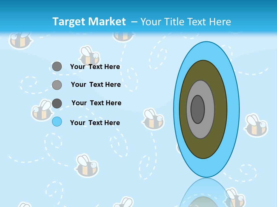 A Group Of Bees Flying Through The Air PowerPoint Template